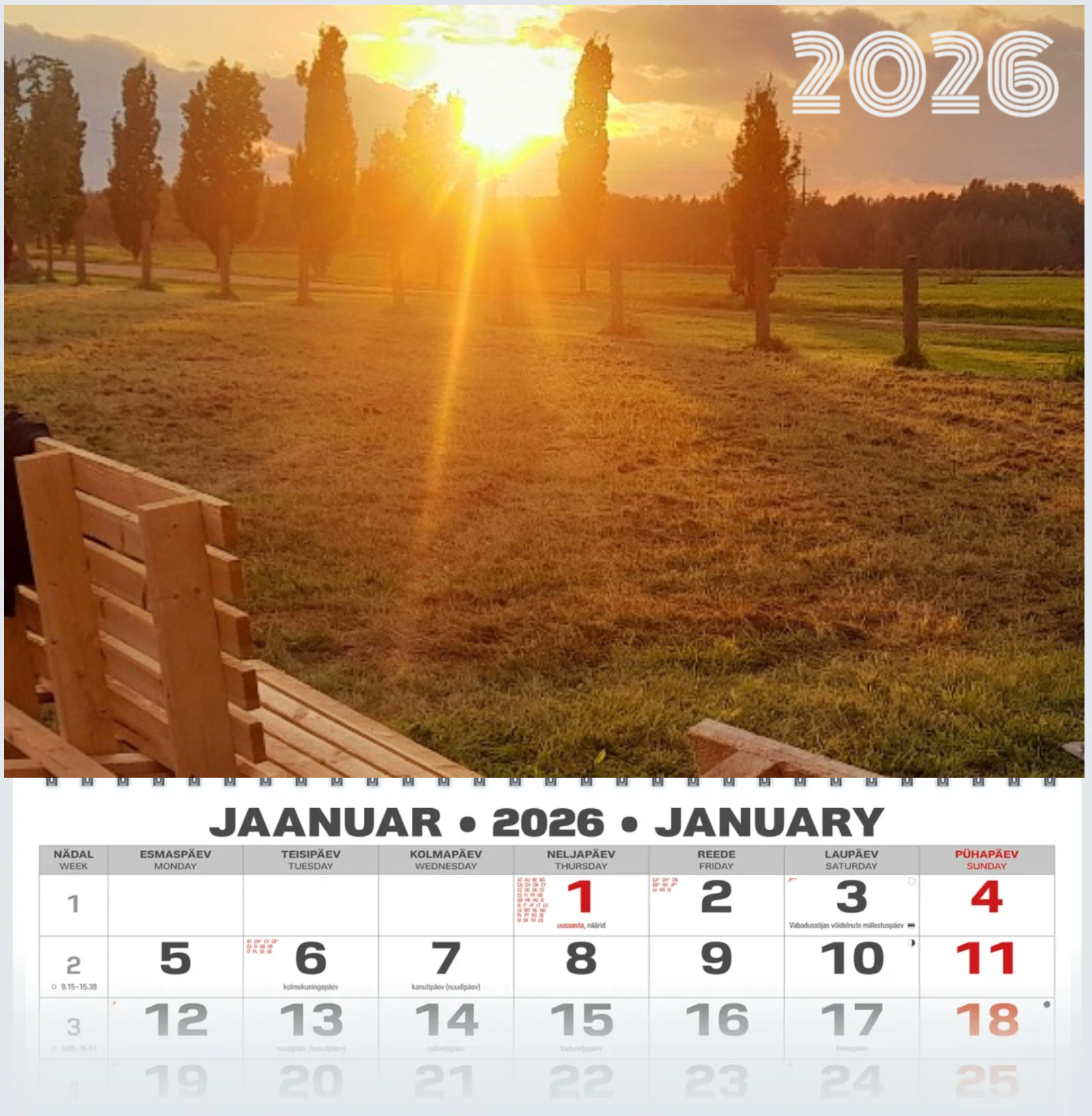 Suvine päikeseloojang Võrumaal 2026